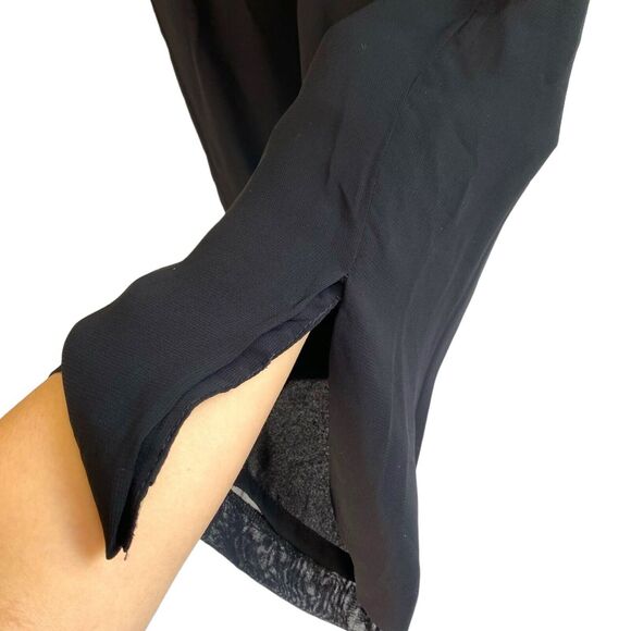 Carol Anderson Black Sheer Wide Leg Pants Women's Size S Flowy Lounge 208 - Picture 5 of 6